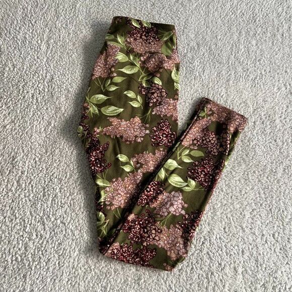 Lularoe Floral Leggings Size OS - Picture 1 of 3